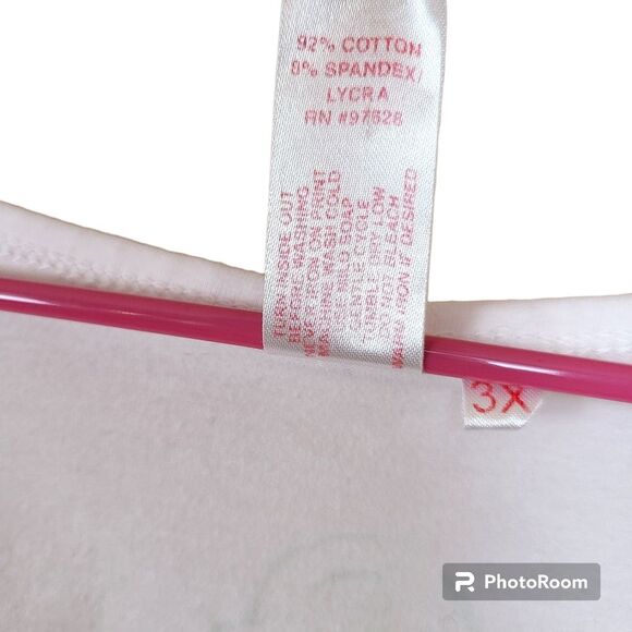 Pepe Jeans Women's Size 3X White Oversized Scoopneck T-Shirt Green Logo Vintage - Picture 5 of 7